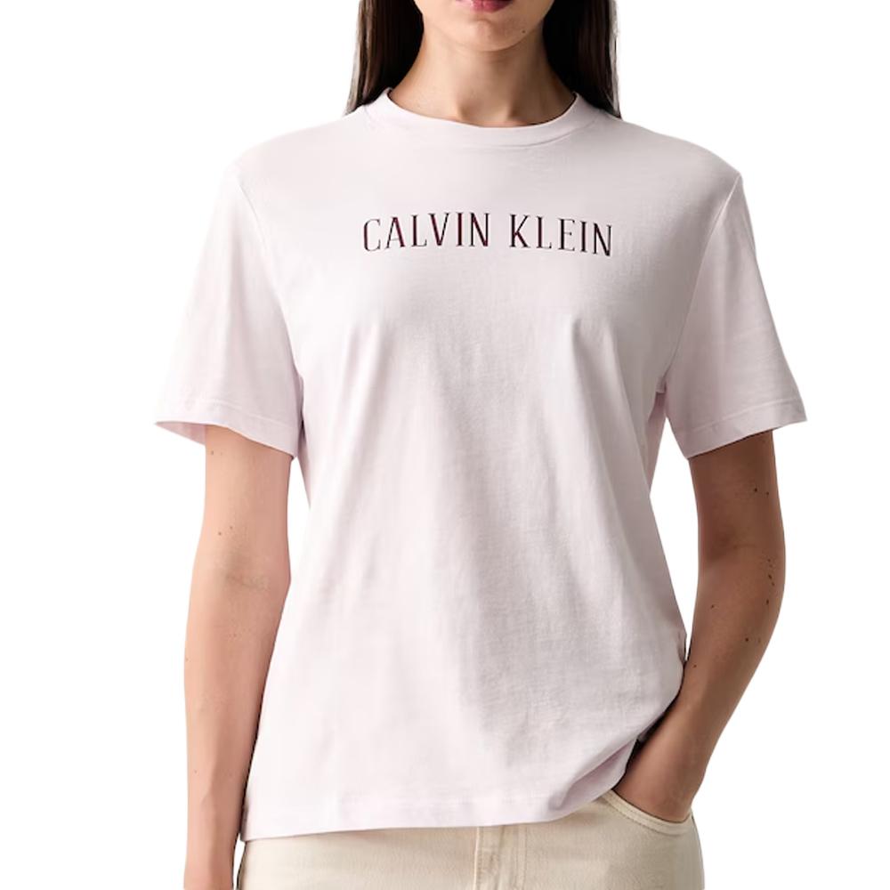 T-Shirt Blanc Femme Calvin Klein Jeans Varsity pas cher