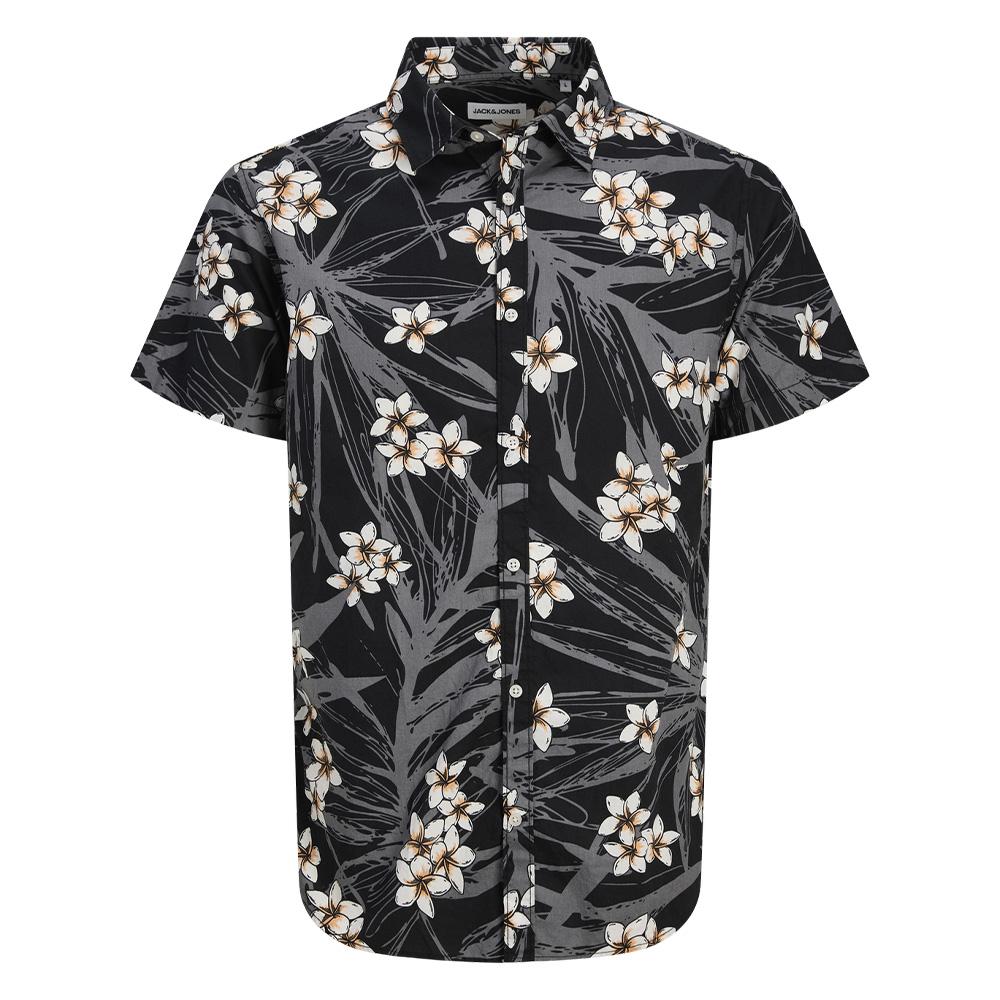 Jack &amp; Jones Hawaii Boy's Black Patterned Shirt Photo of the Espace des Marques %store% store - view of %key%