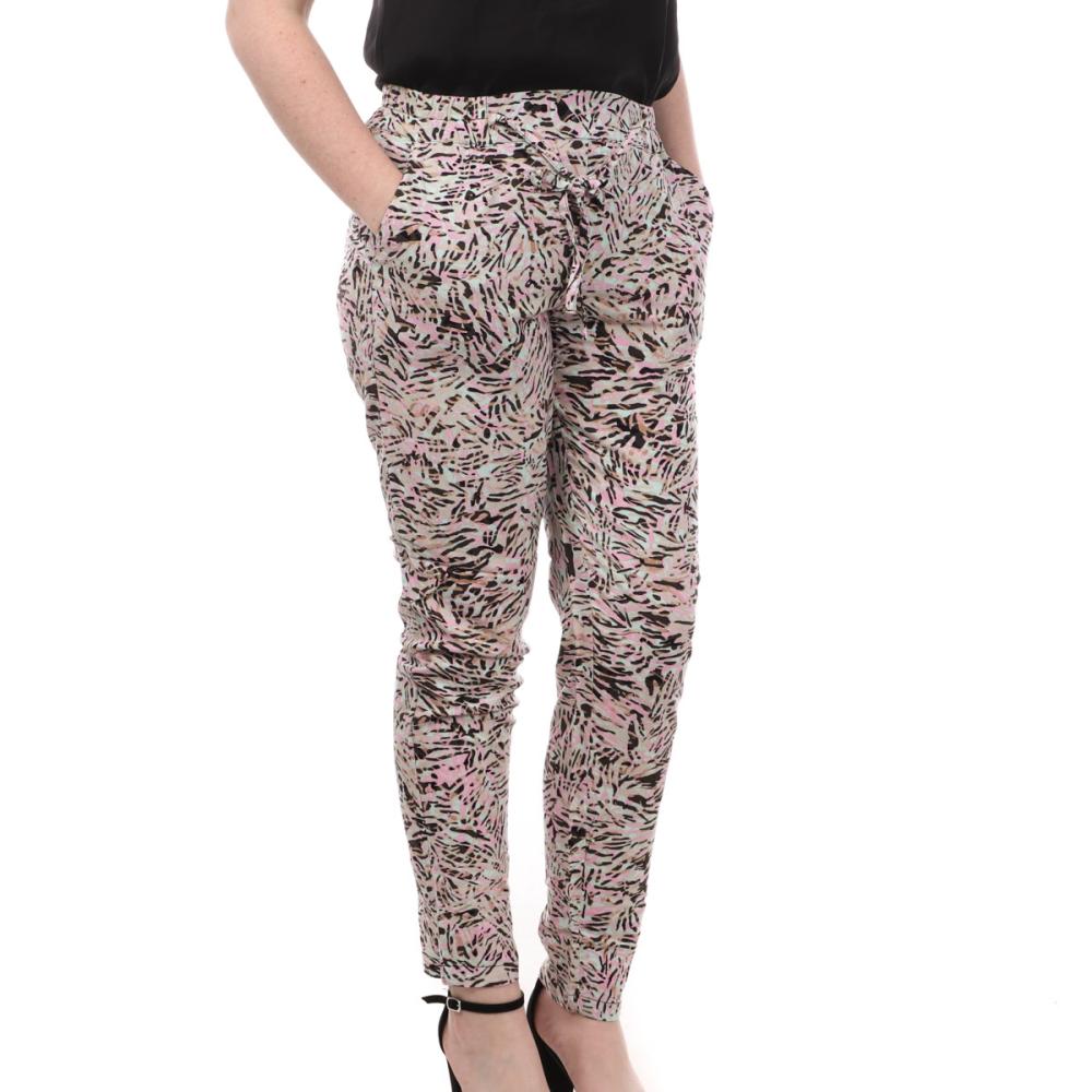 Pantalon Rose/Turquoise/Beige Femme Vero Moda Easy pas cher