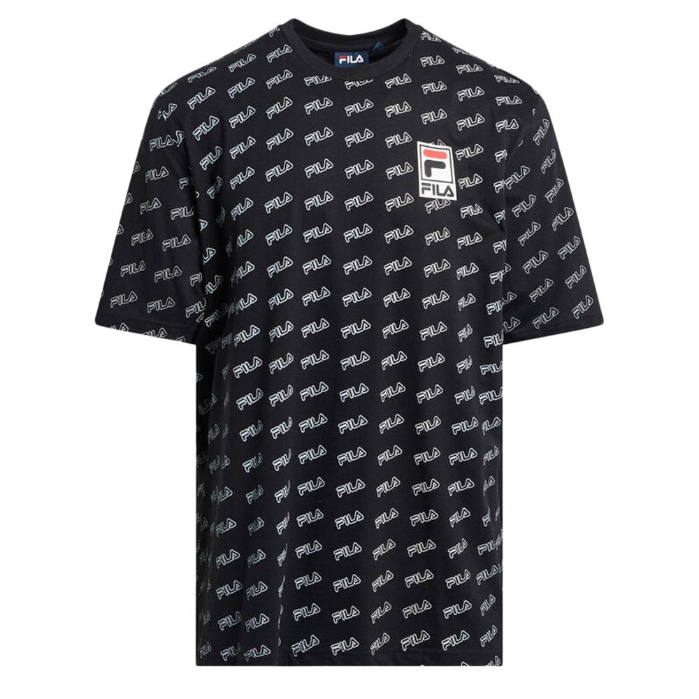 Camiseta Fila Flat Print Negra Hombre barato