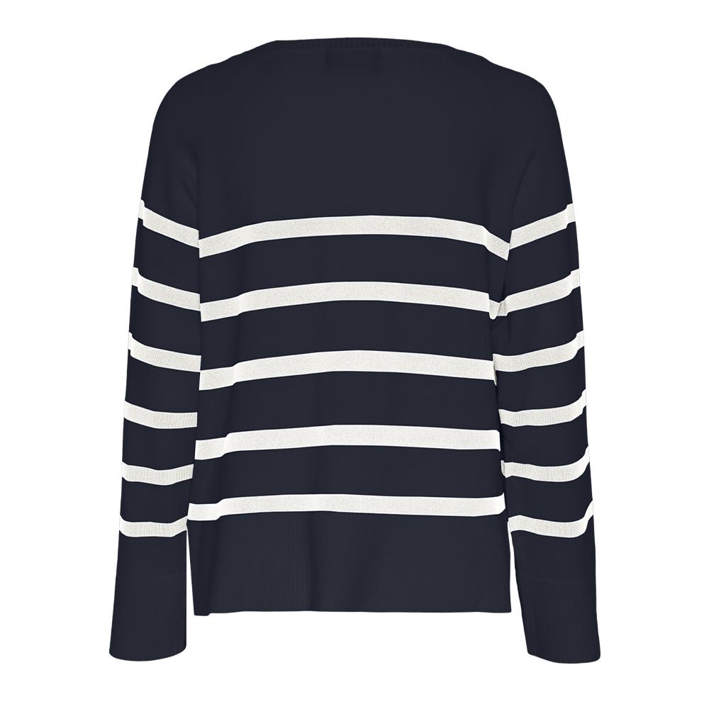 Pieces Sia Women's Navy/White Sweater Photo of the Espace des Marques %store% store - view of %key%