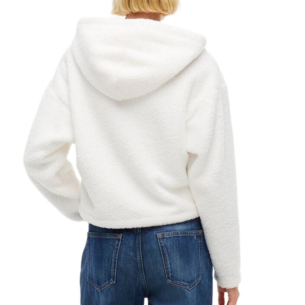 Tommy Hilfiger Women’s White Teddy Hooded Jacket Photo of the Espace des Marques %store% store - view of %key%