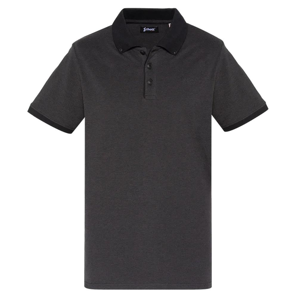 Polo negro para hombre Schott PSPENY barato