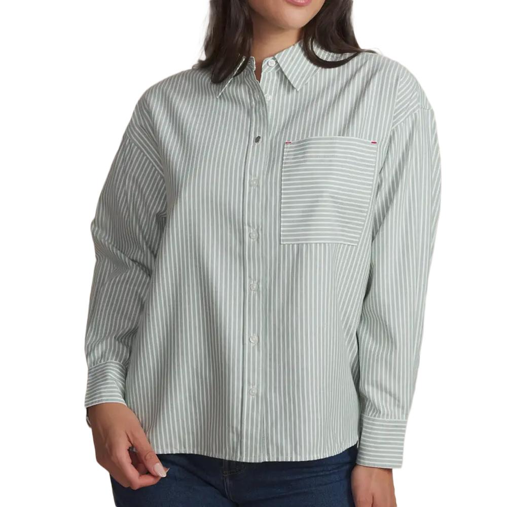 Women’s Green Striped Shirt TBS Oxygene affordable