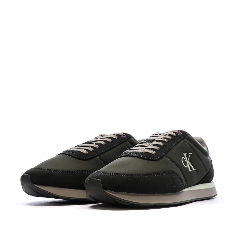 Baskets Kaki Homme Calvin Klein Jeans Retro Runner vue 6