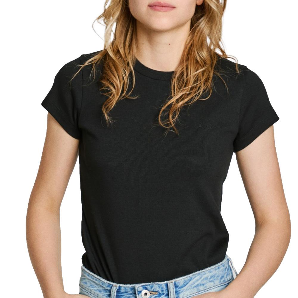 Women's Black T-Shirt Pepe jeans PL506037 affordable