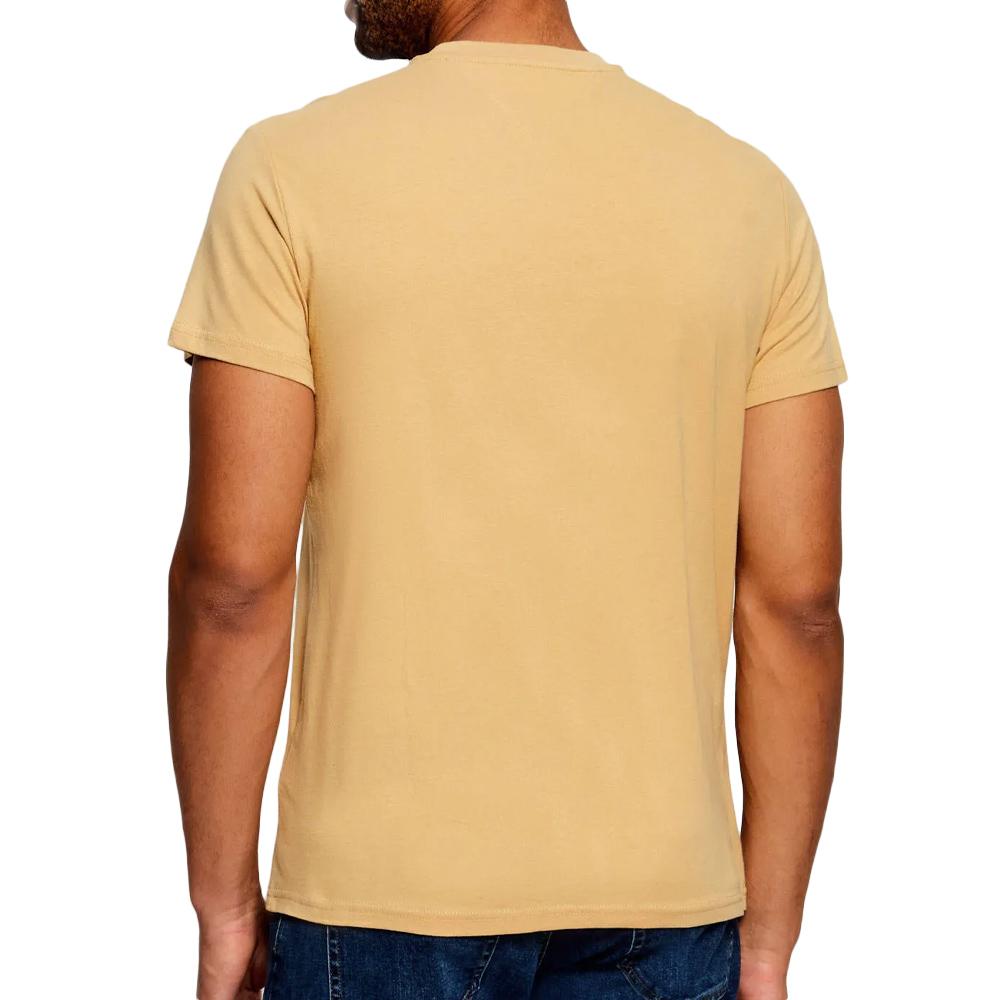 Tommy Hilfiger Tjm Slim Linear Herren-T-Shirt in Sandbeige Ansicht 2