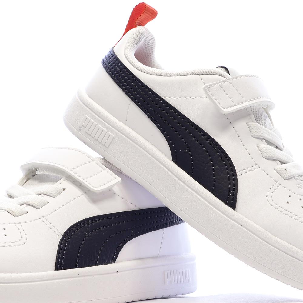 Puma Rickie White/Black Boys’ Trainers Photo of the Espace des Marques %store% store - view of %key%