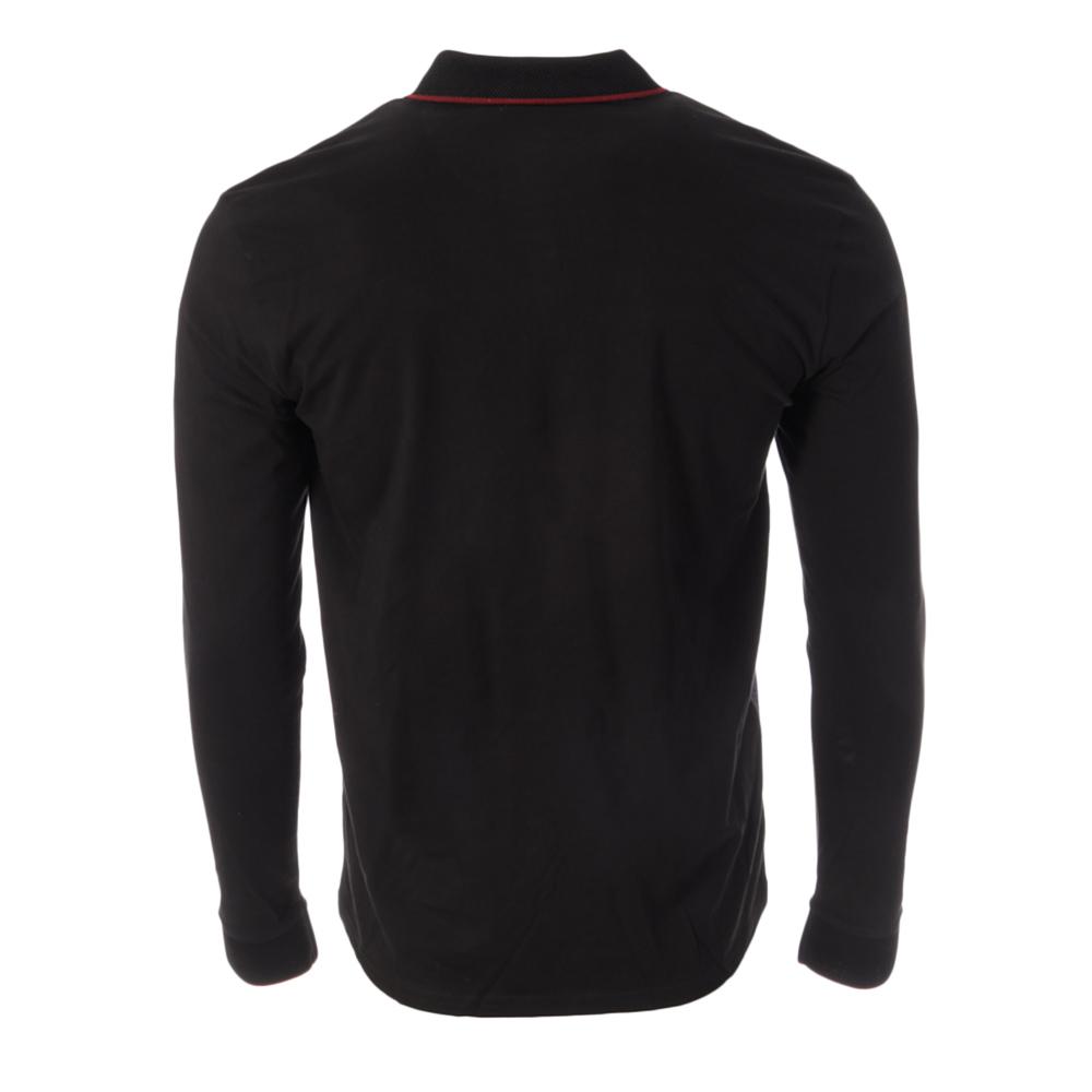 Polo de manga larga para hombre Negro/Gris RMS26 91234 ver 2