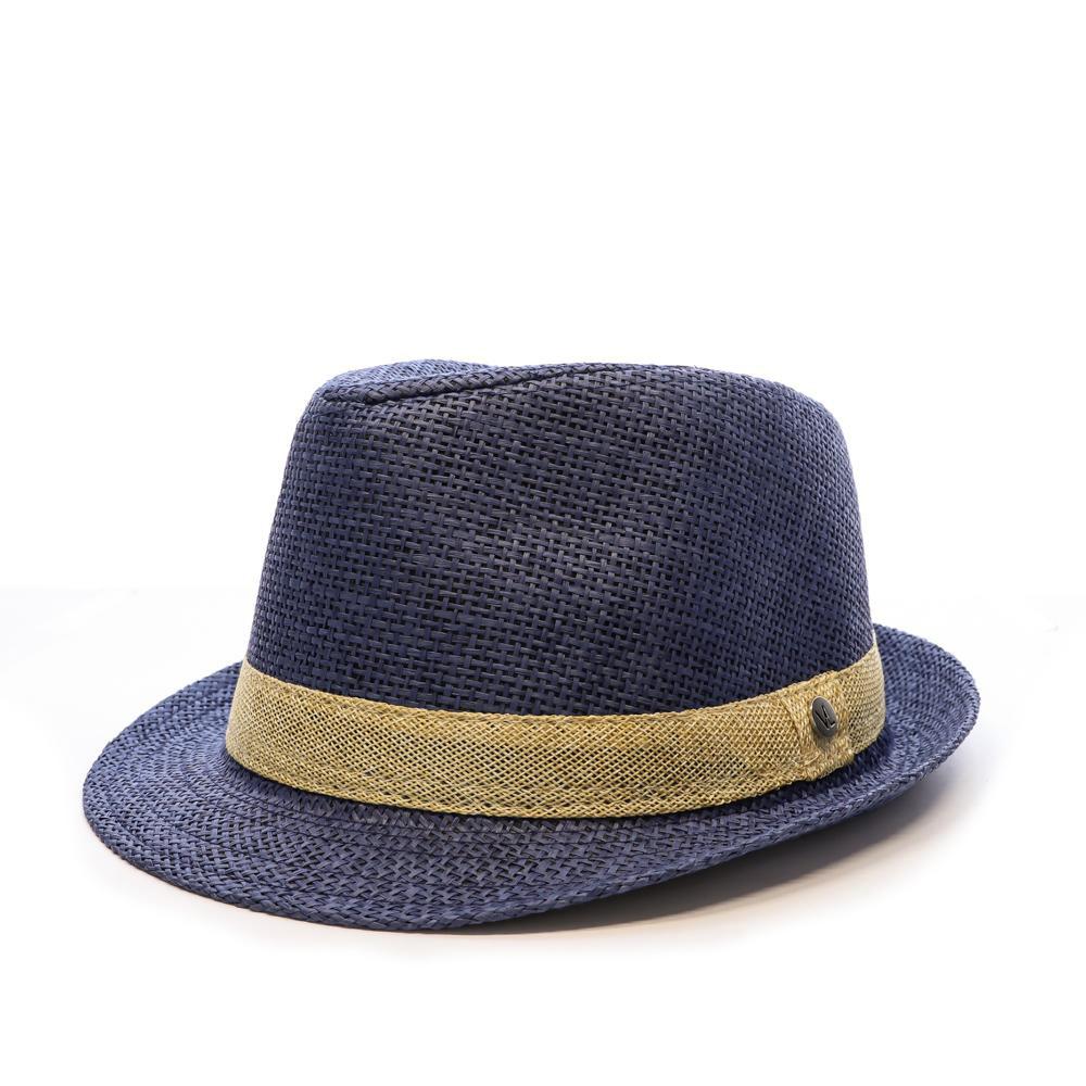 Via Lorenzo Ocean Men’s Navy Straw Hats affordable