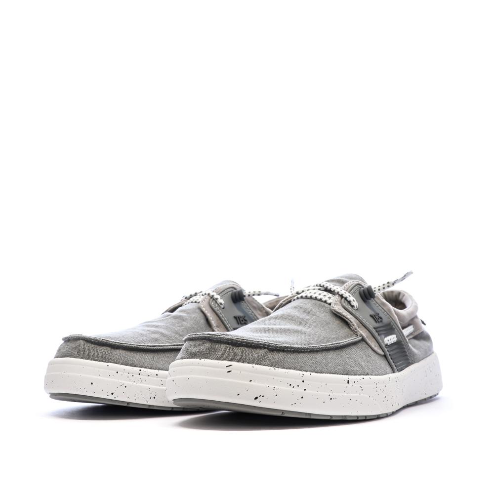 Grey boat shoes Men TBS Bateau Canvas Photo of the Espace des Marques %store% store - view of %key%