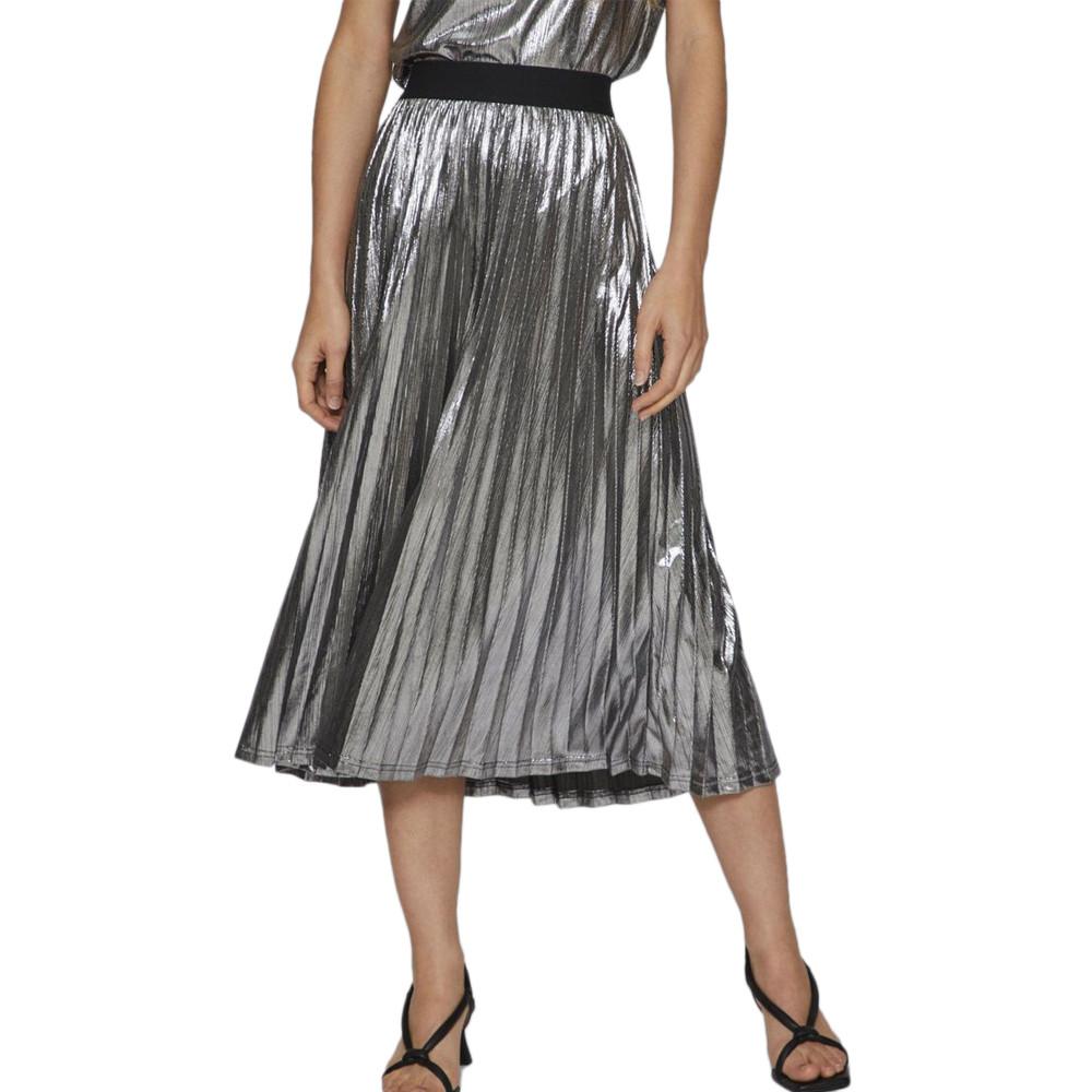 Women's Grey Metallic Skirt Vila Vilinea affordable