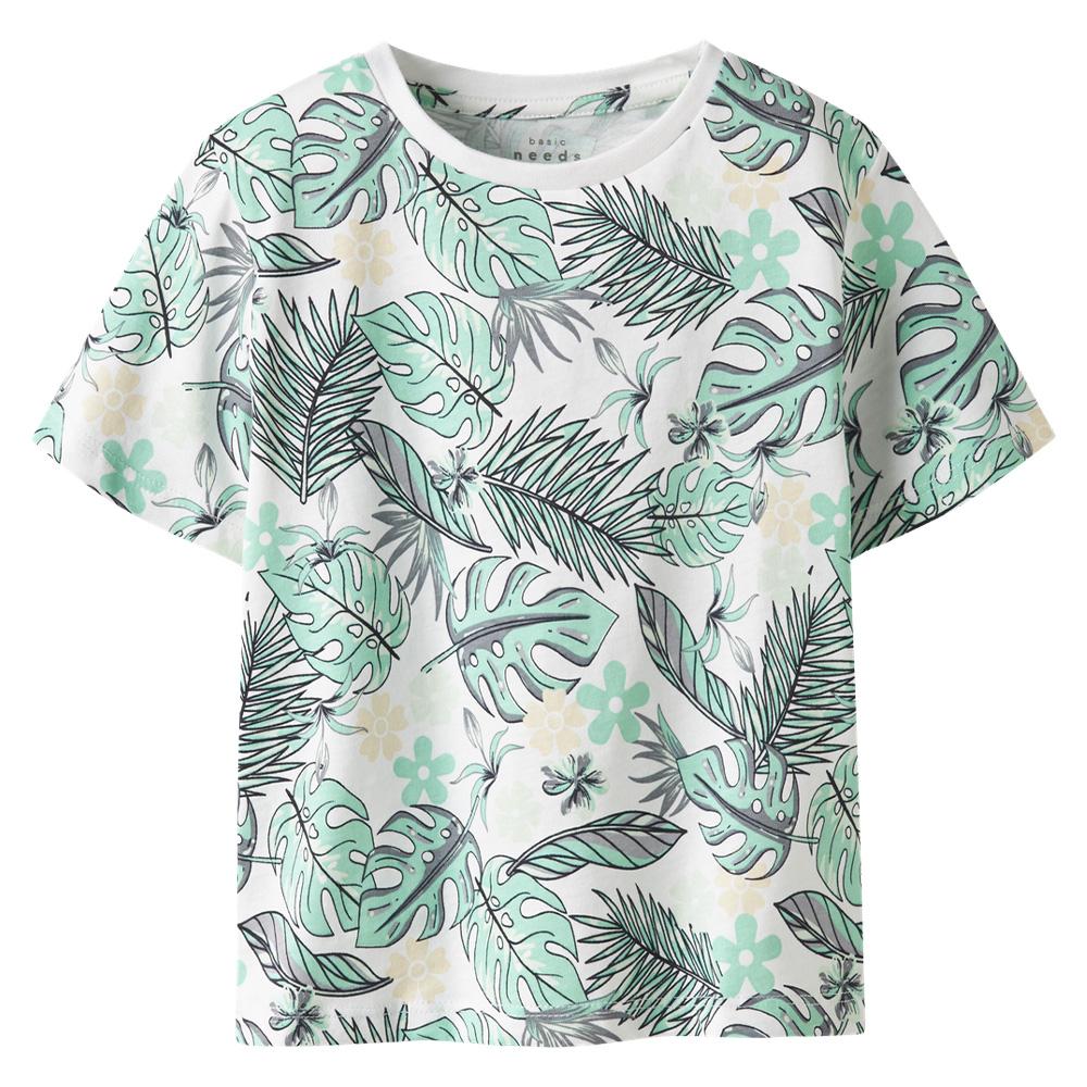 T-Shirt Weiß/Grün Jungen Name it Valmas günstig