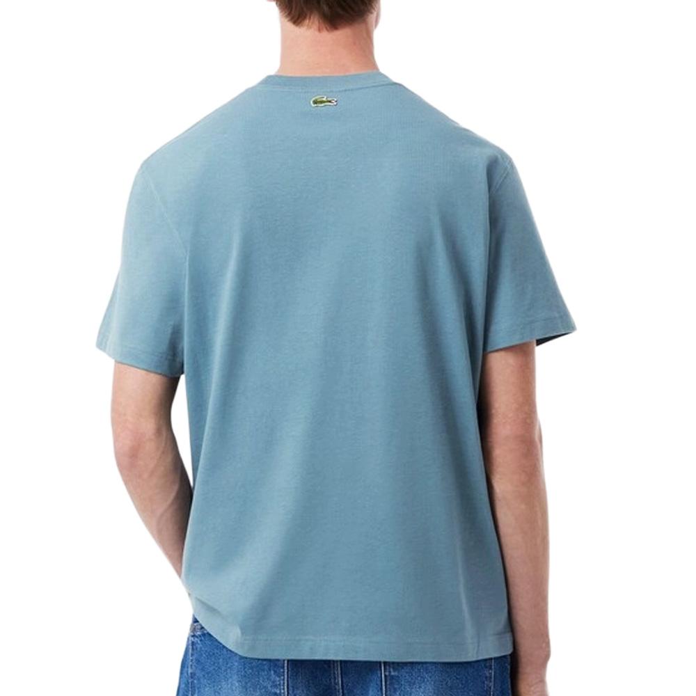 T-shirt Bleu Homme Lacoste TH0284 vue 2