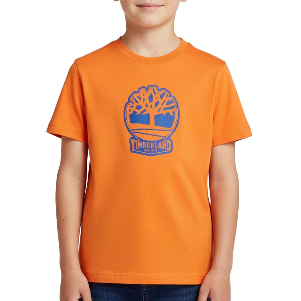 T-Shirt Orange Garçon Timberland T60422 Nectarine pas cher