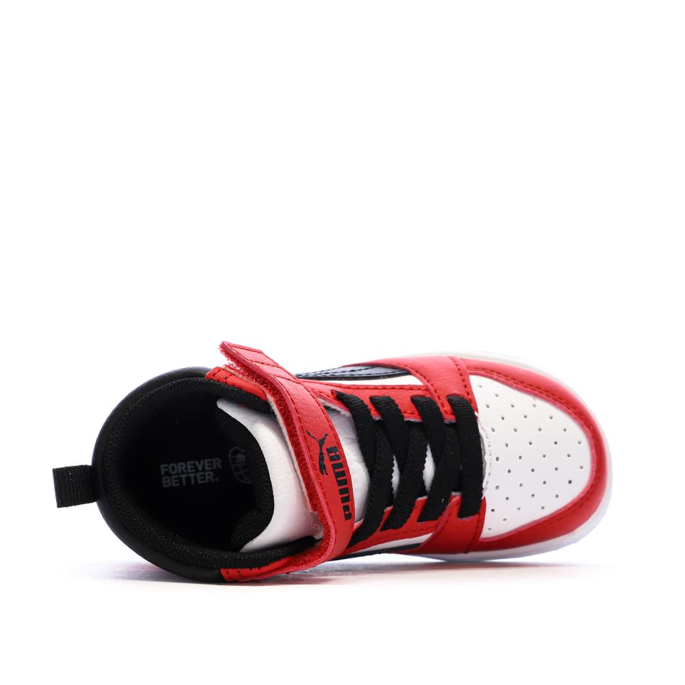 Rote/schwarze/weiße Sneaker für Jungen von Puma Ansicht 4