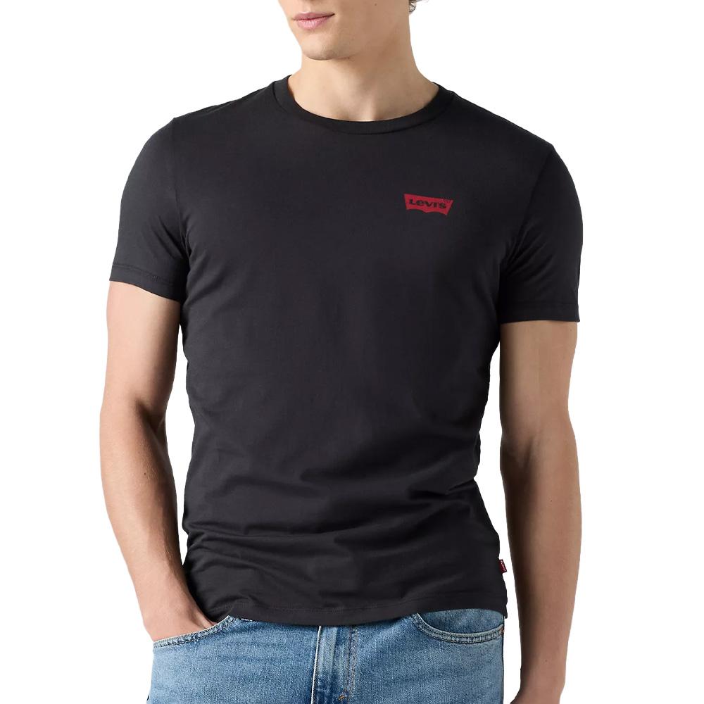 Lot de 2 T-shirts Blanc/Noir Homme Levi's Slim Fit vue 2
