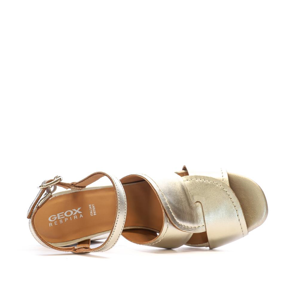 Goldene Sandalen Frau Geox Neraklia Ansicht 4