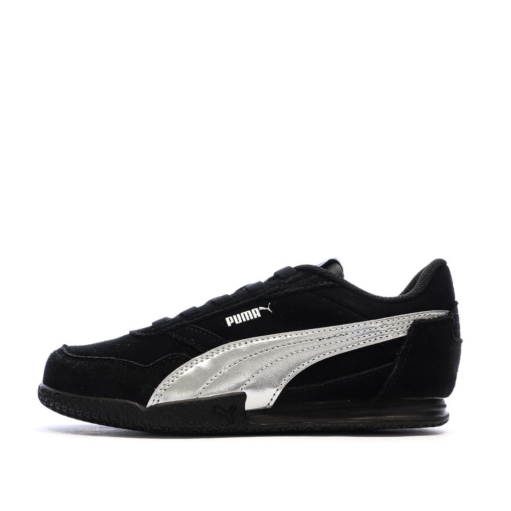 Puma Bella Donna Boys’ Black/Silver Trainers affordable