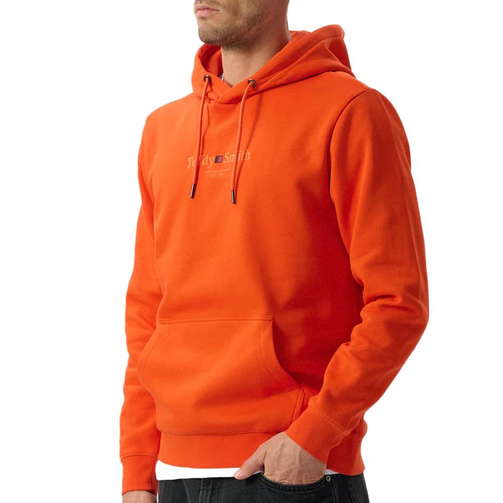 Orange Kapuzenpullover Mann Teddy Smith Jim Ansicht 2