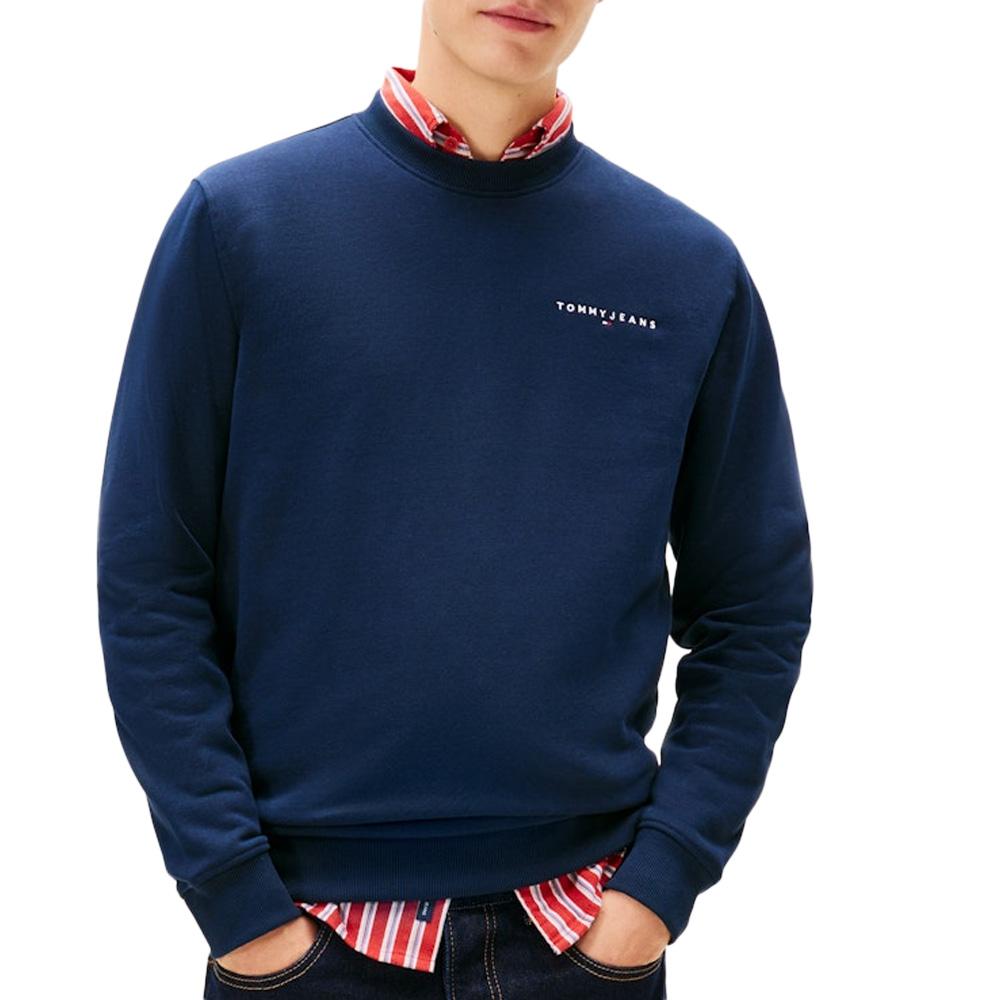 Sweatshirt Marine Herren Tommy Hilfiger Linear Crew günstig
