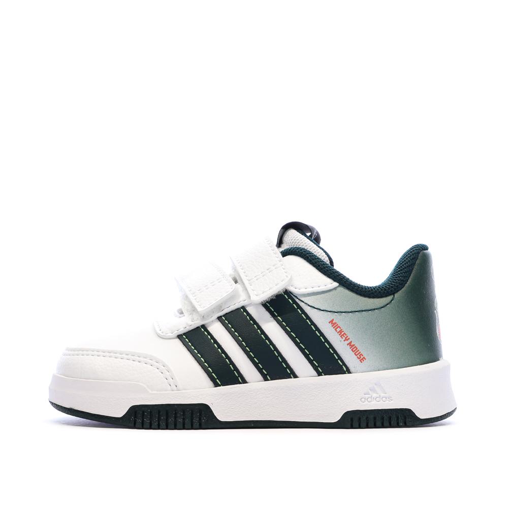 Baskets Blanches/Vertes Garçon Adidas Mickey Tensaur pas cher