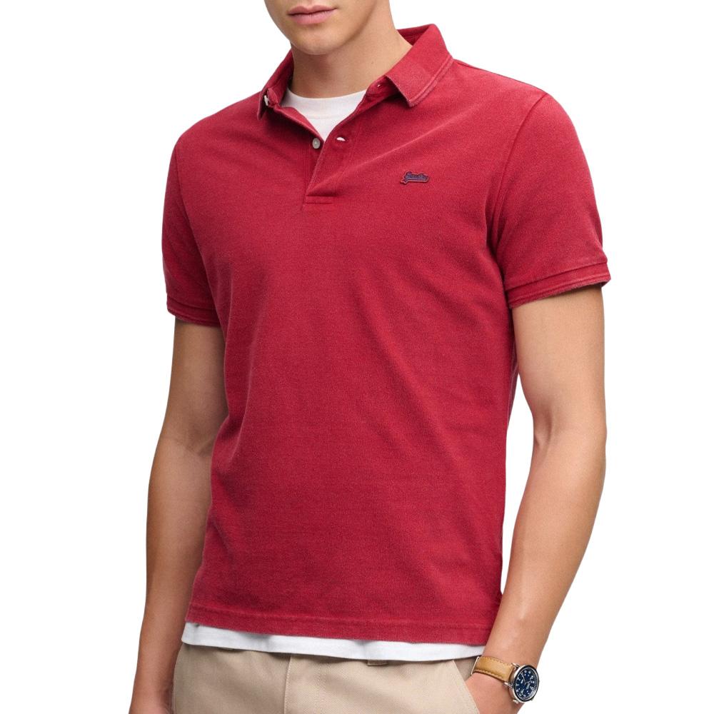 Polo rojo para hombre Superdry Classic Pique barato
