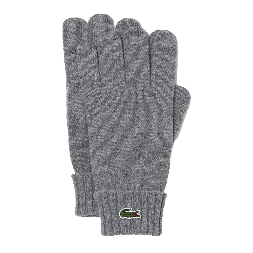 Guantes grises para hombre Lacoste RV0452 barato