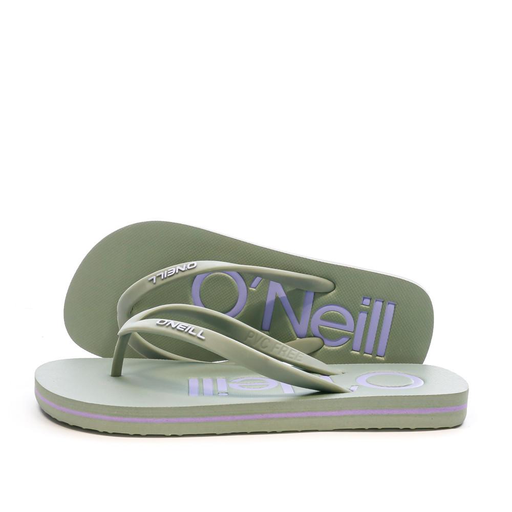 O'NeillProfile Logo Printed Girl's Khaki Flip Flops affordable