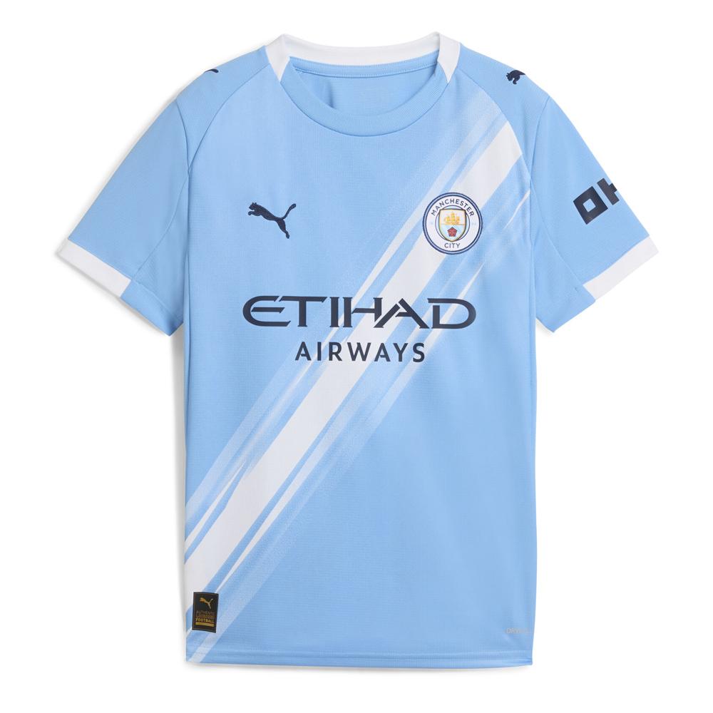 Camiseta de fútbol del Manchester City azul para niño de Puma 25/26 barato