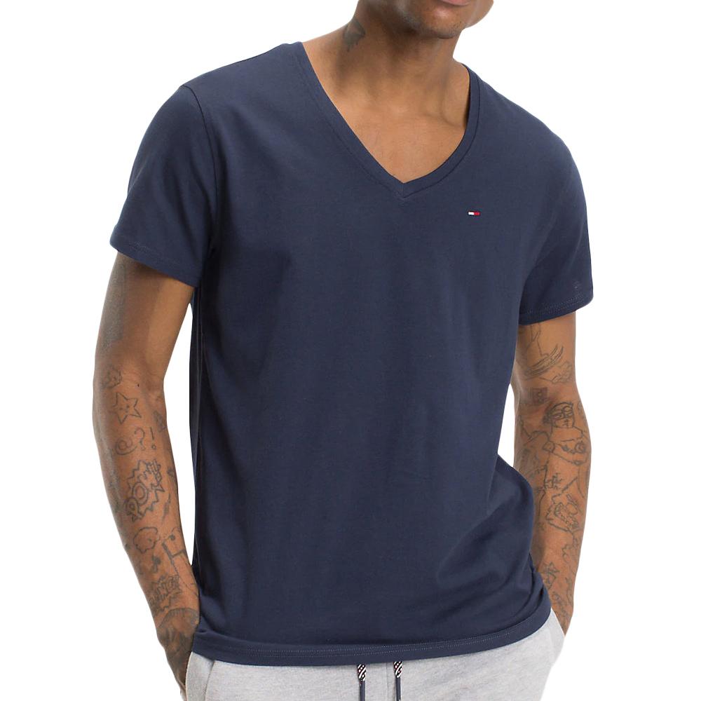 Tommy Jeans Original V Herren-T-Shirt in Marineblau günstig