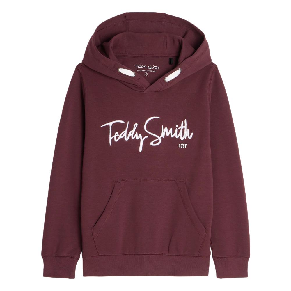 Bordeauxfarbener Kapuzenpullover für Jungen von Teddy Smith Evry günstig