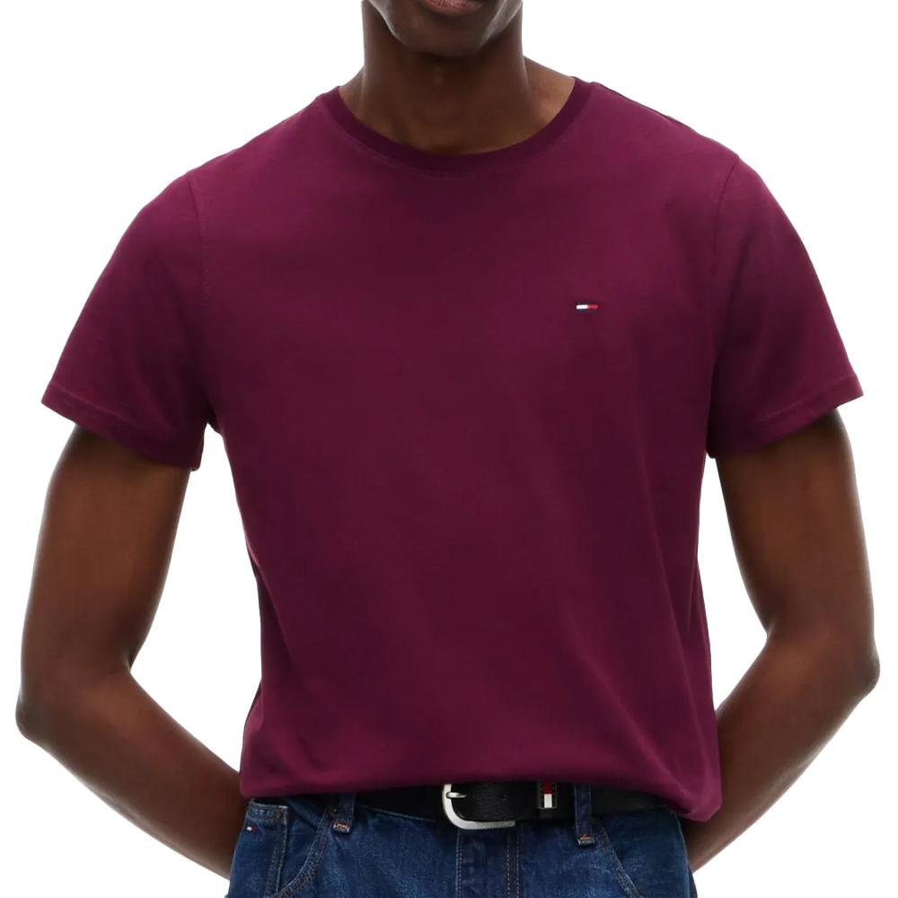 Tommy Hilfiger Men’s Bordeaux T-shirt Tjm Xslim Jersey affordable