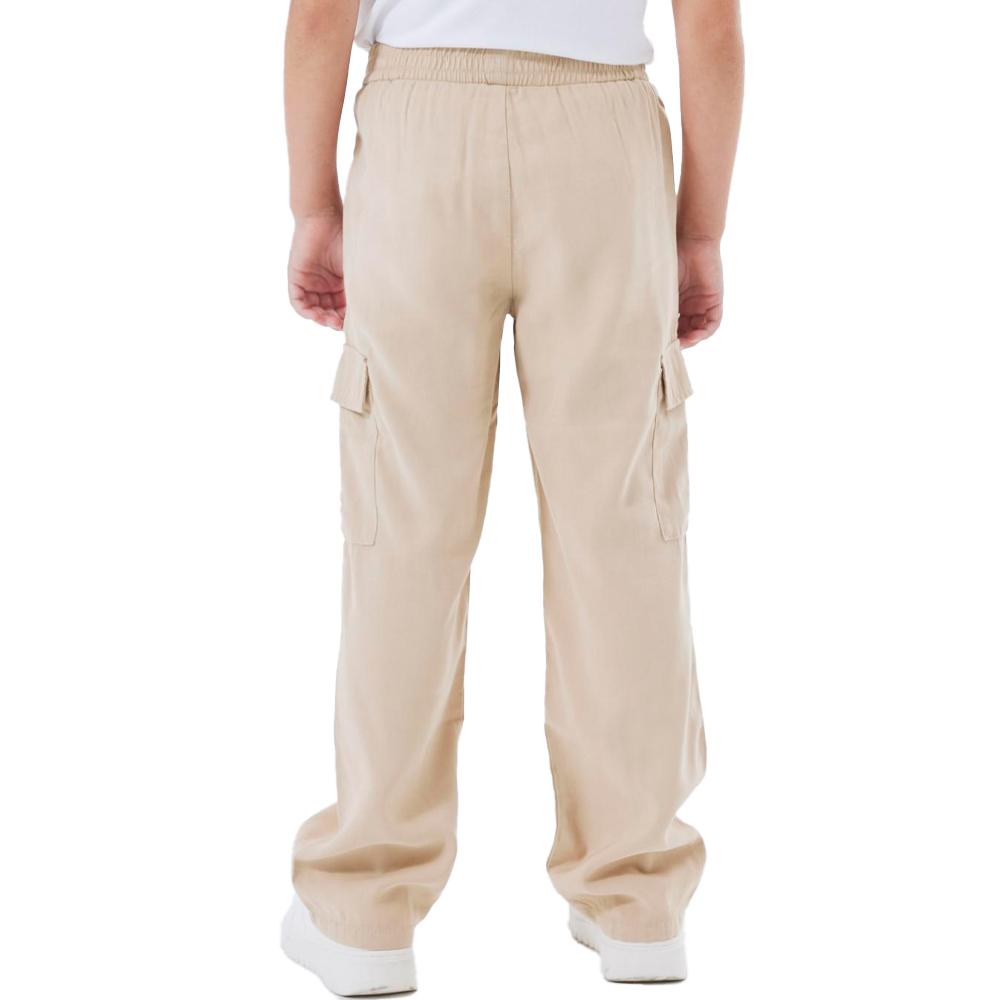 Pantalón fluido de niña Name it Bella en beige ver 2