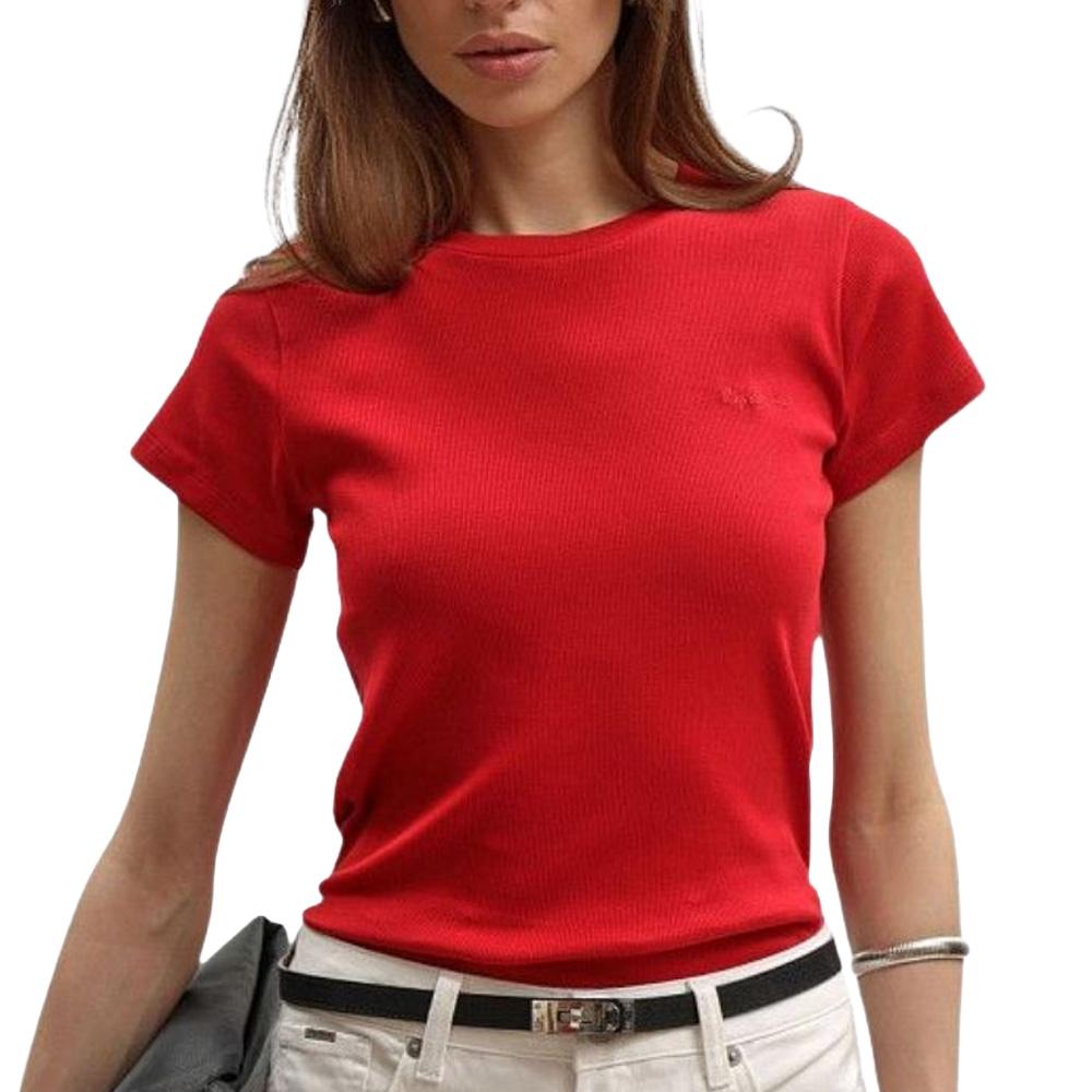 Camiseta roja de mujer Pepe jeans PL506037 barato