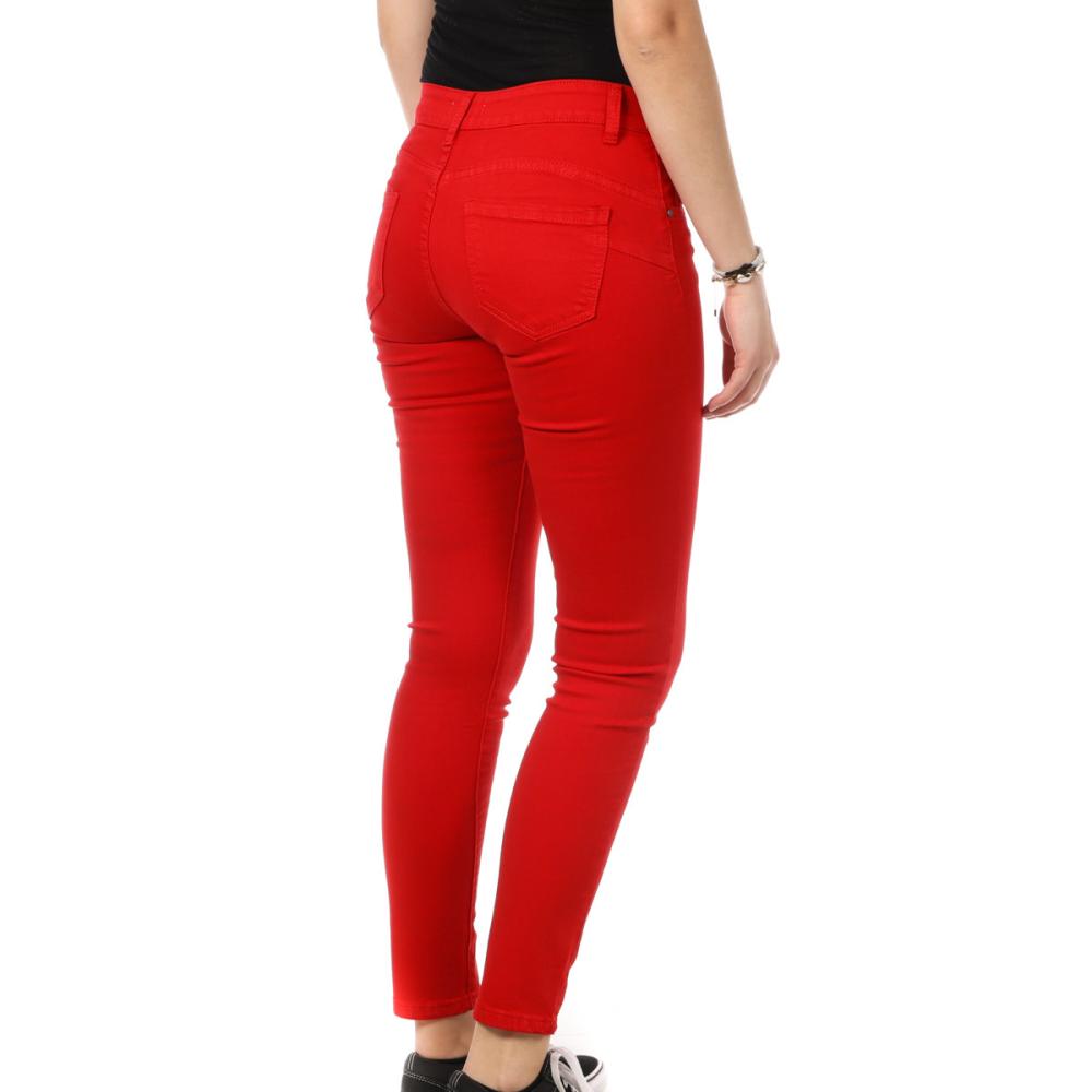 Pantalon Skinny Push Up Rouge Femme My Tina's 260 vue 2
