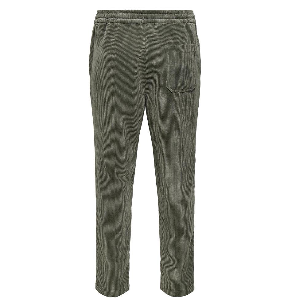Pantalon en velours Kaki Homme Only & Sons Taper Corduroy vue 2