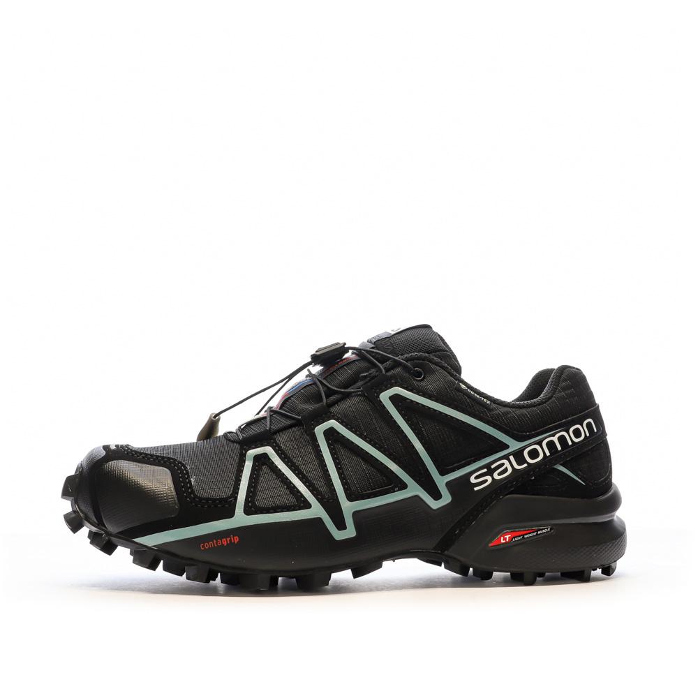 Zapatillas de trail Salomon Speedcross 4 W Negro/Azul para mujer barato