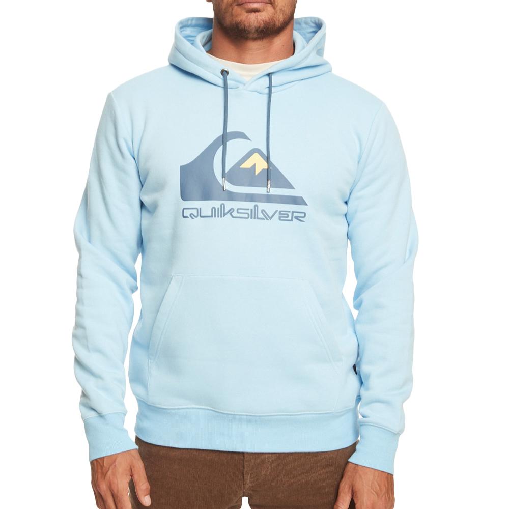 Hellblaues Quiksilver Biglogohood-Sweatshirt für Herren günstig