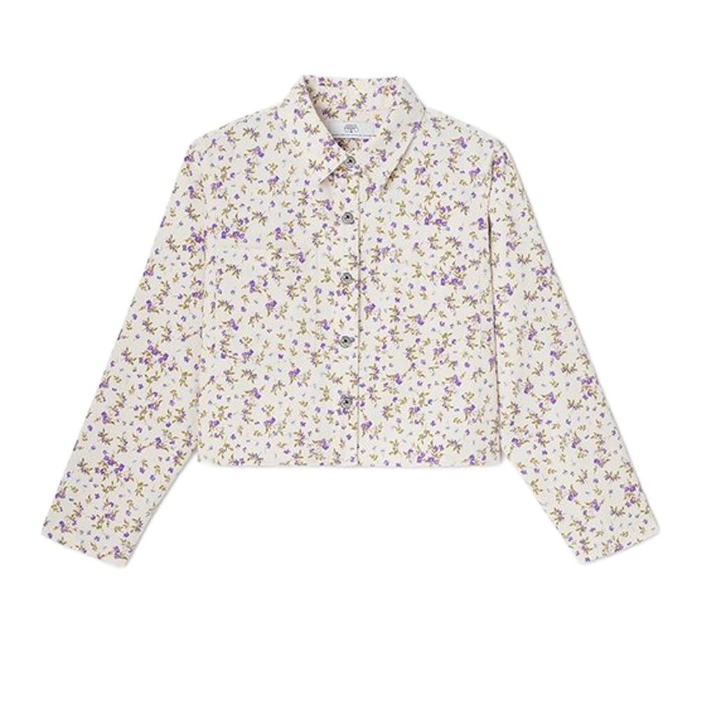 Chaqueta blanca/morado para niña de Le Temps Des Cerises Ves barato