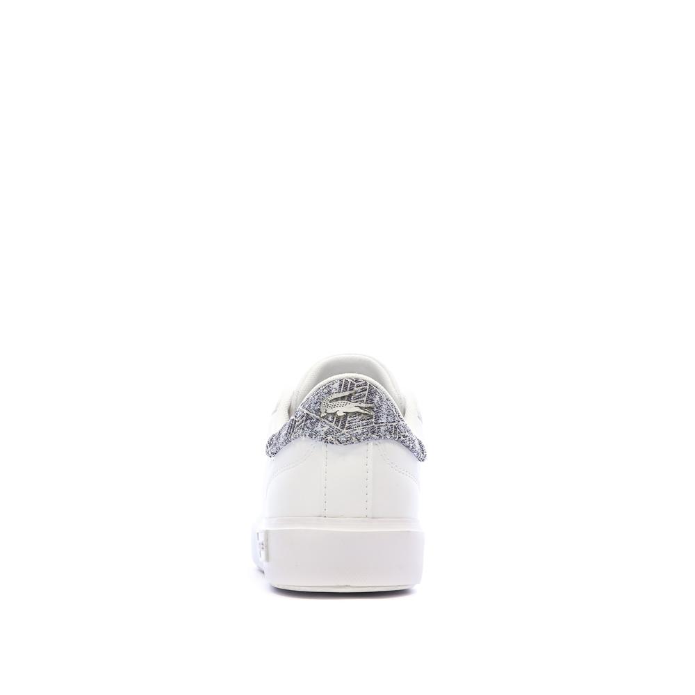Zapatillas blancas/grises para adolescentes Lacoste T-clip ver 3