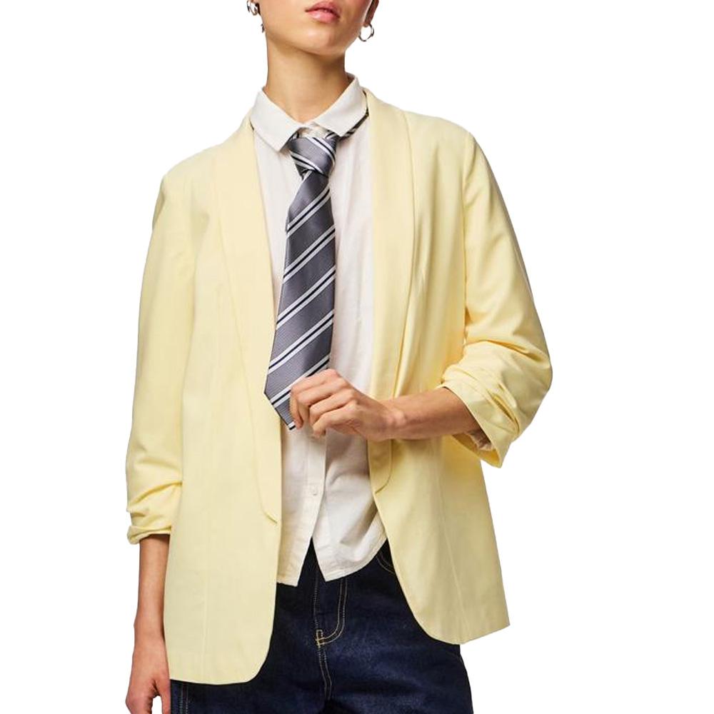 Pieces Bosella Blazer Amarillo Mujer barato