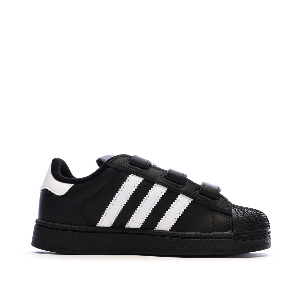 Baskets Noires Garçon Adidas Superstar vue 2