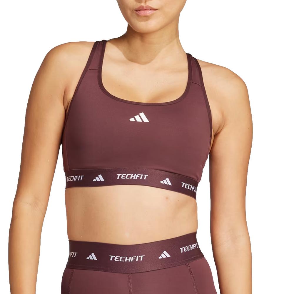 Pflaumenfarbener Sport-BH Women's Adidas Tf Bra günstig