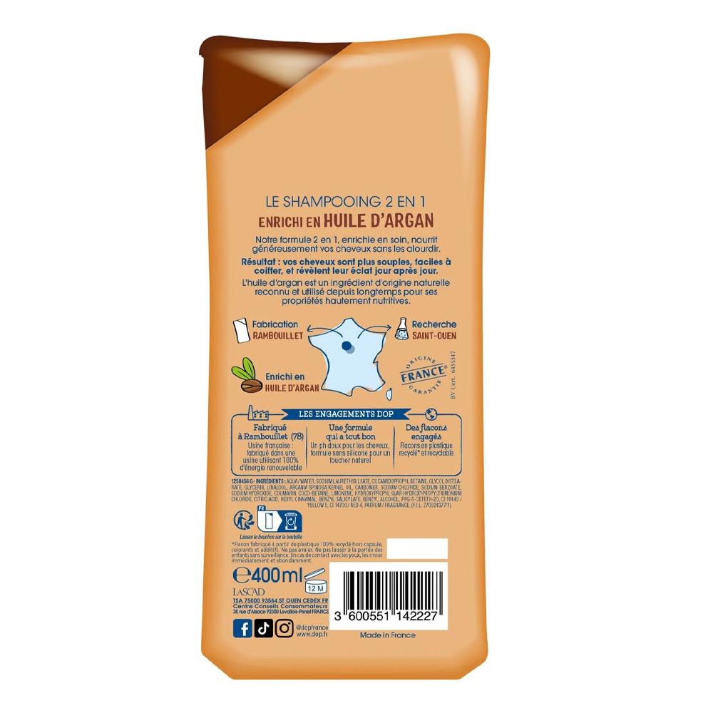 Shampoing L'huile d'argan 2 en 1 Dop Cheveux très sec ou frisés 400ml vue 2