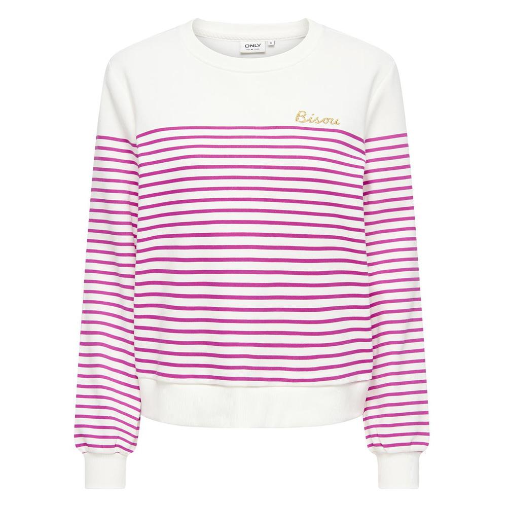 Weiß/Rosa Damen-Sweatshirt Only Bine günstig