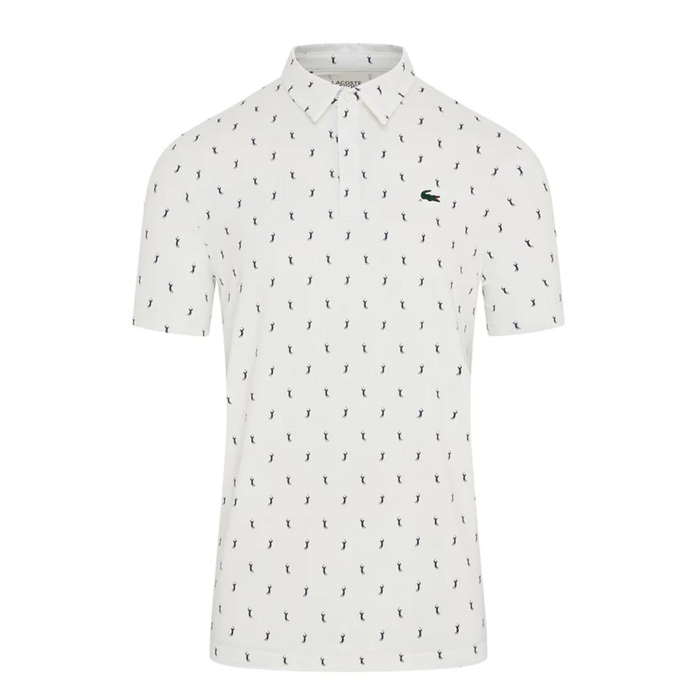 Weiß Herren Lacoste Golf Polo regular fit UV-Schutz Ansicht 2