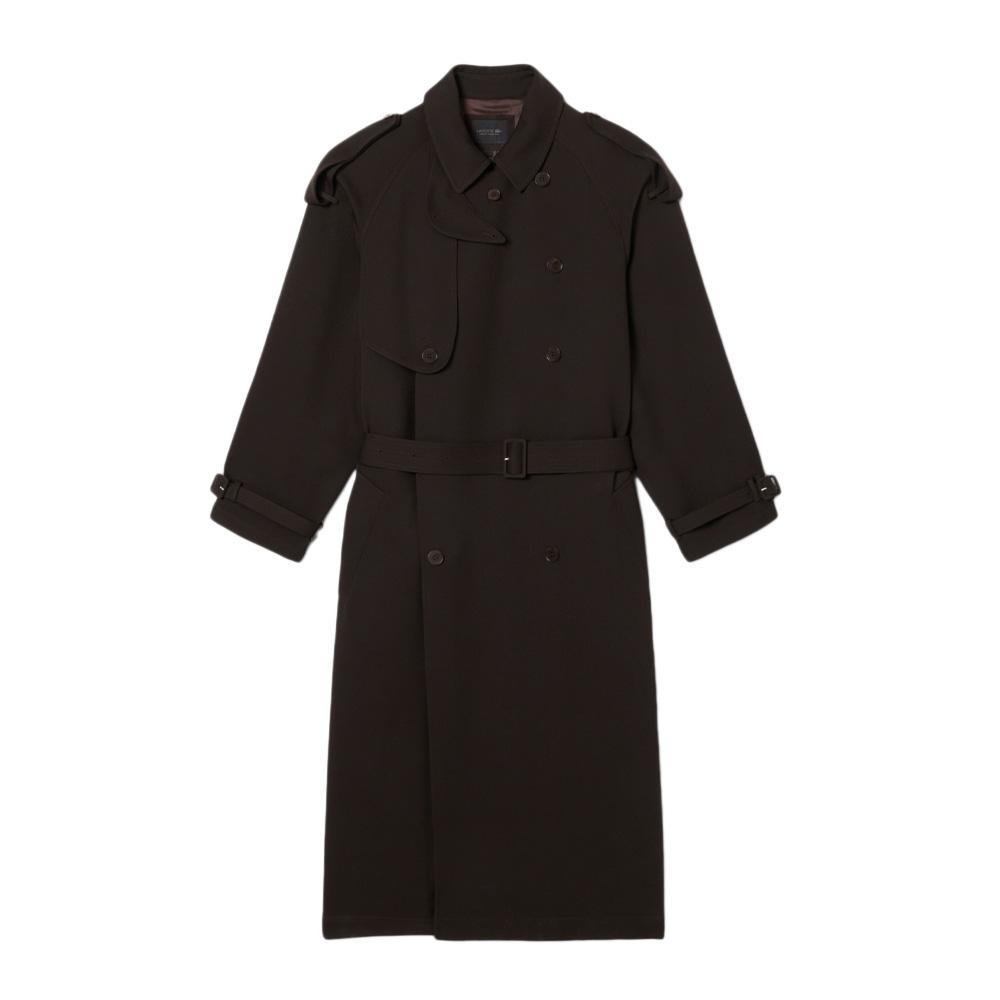 Langer Trenchcoat Braun Unisex Lacoste Runway Wooll Ansicht 3