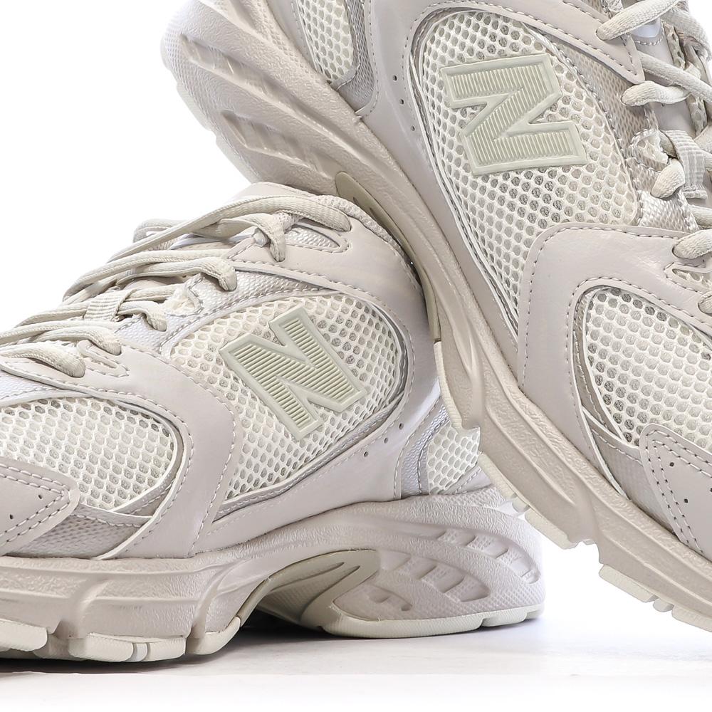 New Balance 530 Baskets Ecru Mixte vue 7