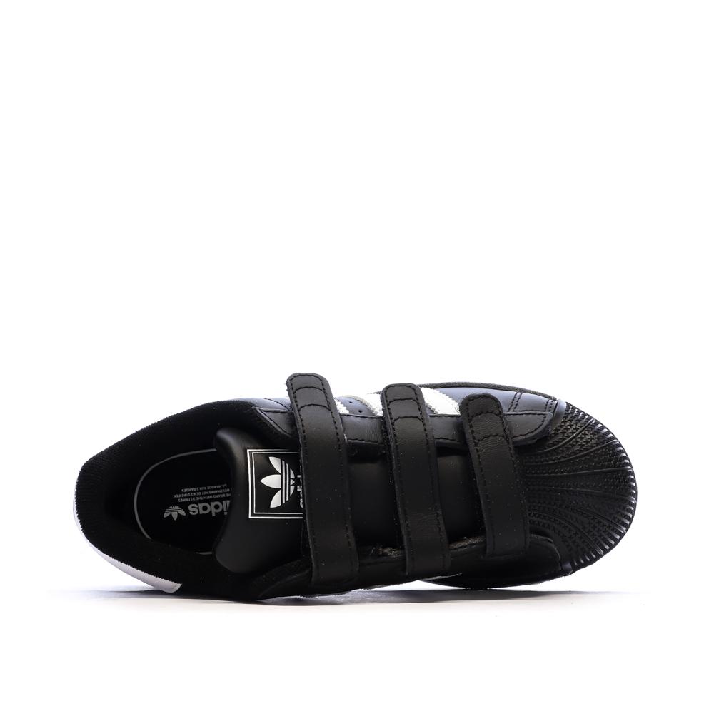 Baskets Noires Garçon Adidas Superstar vue 4